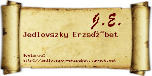 Jedlovszky Erzsébet névjegykártya