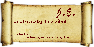 Jedlovszky Erzsébet névjegykártya