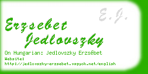 erzsebet jedlovszky business card